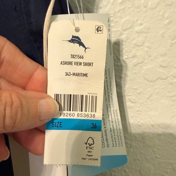 NWT Tommy Bahama Ashore View Shorts navy 36 - Picture 3 of 8